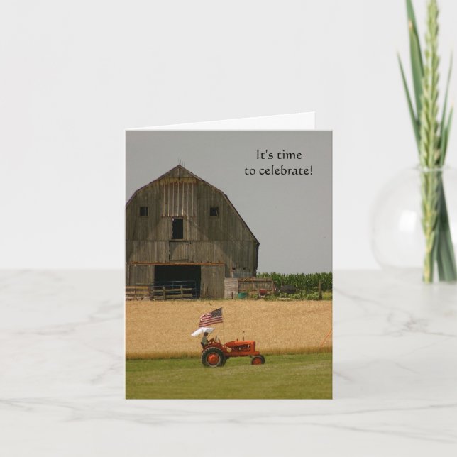 Invitación al tractor: ¡Es hora de celebrar! (Anverso)