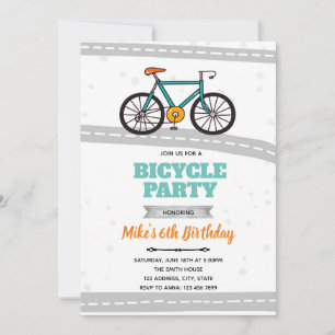 Invitación al transporte en bicicleta por carreter