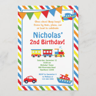 Invitación al transporte/Invitación al cumpleaños