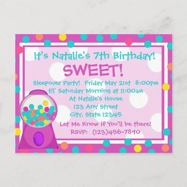 Invitación al tratamiento de Bubblegum (Anverso)