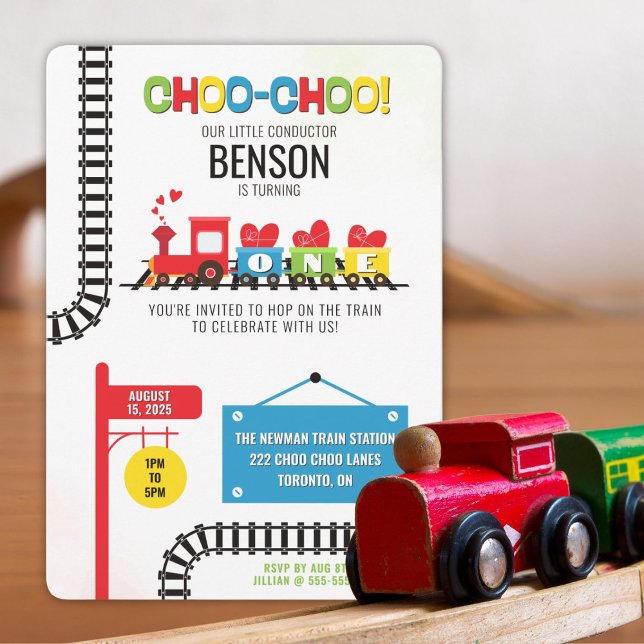 Invitación al Tren del Primer Cumpleaños (Subido por el creador)