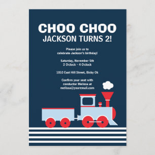 Invitación al tren - Invitación al cumpleaños para