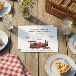 Invitación al Tren Rojo de Reunión Familiar