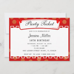 Invitación al vale de fiesta