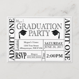 Invitación al vale del partido de graduación