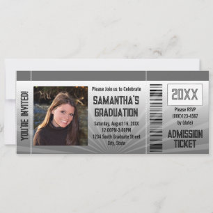 Invitación al vale del partido de graduación fotog