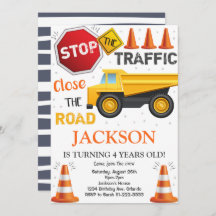 Invitación al vehículo de transporte de volcado de