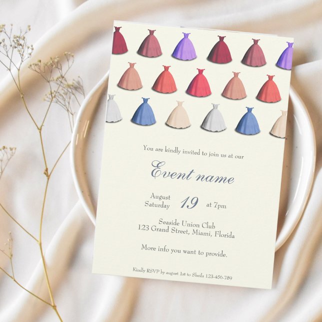 Invitación al vestido de fiesta de cóctel evento a (Subido por el creador)