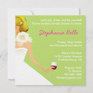 Invitación al vino de novias
