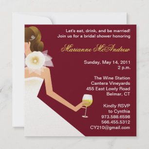 Invitación al vino de novias