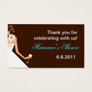 Invitación al vino de novias (Brunette on brown w/