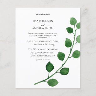 Invitación al volante del Boda Eucalyptus Presupue