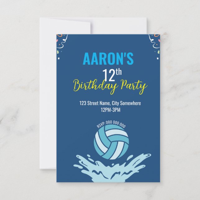 Invitación al waterpolo (Anverso)