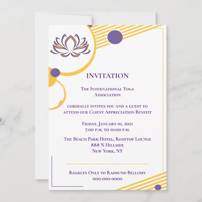 Invitación al yoga (Anverso)