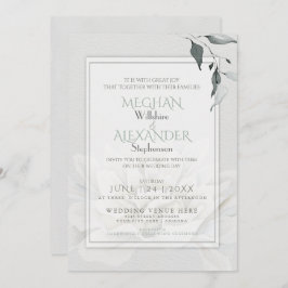 Invitación Alabaster Dahlia Watercolor