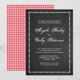 Invitación Alambre de púas en Chalkboard