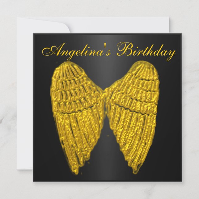 Invitación Alas de Oro Negro (Anverso)