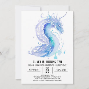 Invitación Alas encantadoras de Dragón Cumpleaños