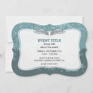 Invitación Alas gris-azules