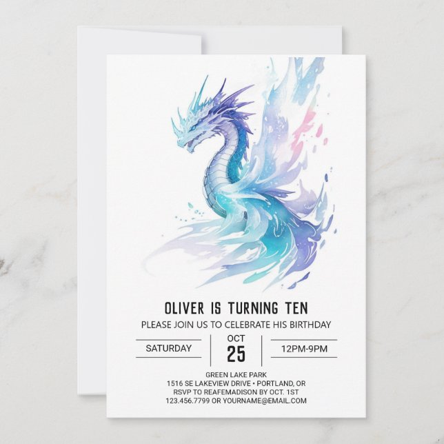 Invitación Alas mágicas y escalas Cumpleaños (Anverso)