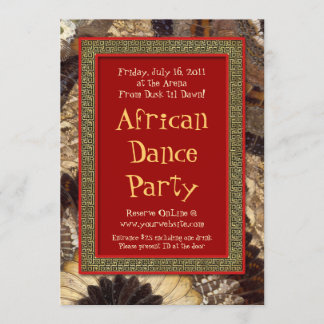 Invitación Alas tribales africanas de la mariposa del baile