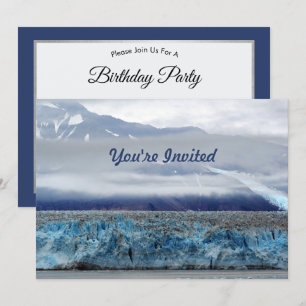 Invitación Alaska Hubbard Glaciar Foto Cumpleaños