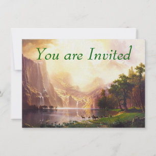 Invitación Albert Bierstadt entre la Sierra Nevada