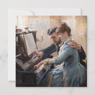 Invitación Albert Edelfelt - Jugando el piano