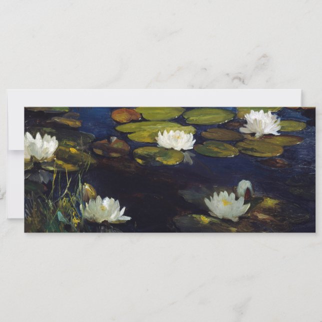 Invitación Albert Edelfelt - Water Lilies, Estudio (Anverso)