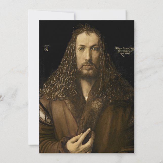 Invitación Albrecht Durer - autorretrato (Anverso)
