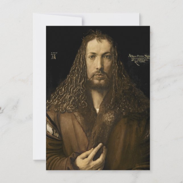 Invitación Albrecht Durer - autorretrato (Anverso)