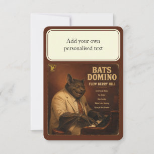 Invitación Álbum de Bats Domino: una Parodia