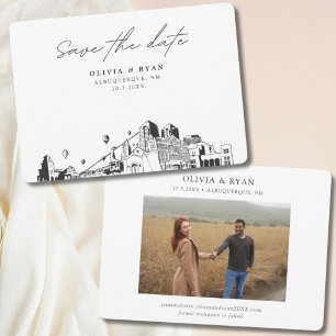 Invitación Albuquerque Boda Modern Save the Date