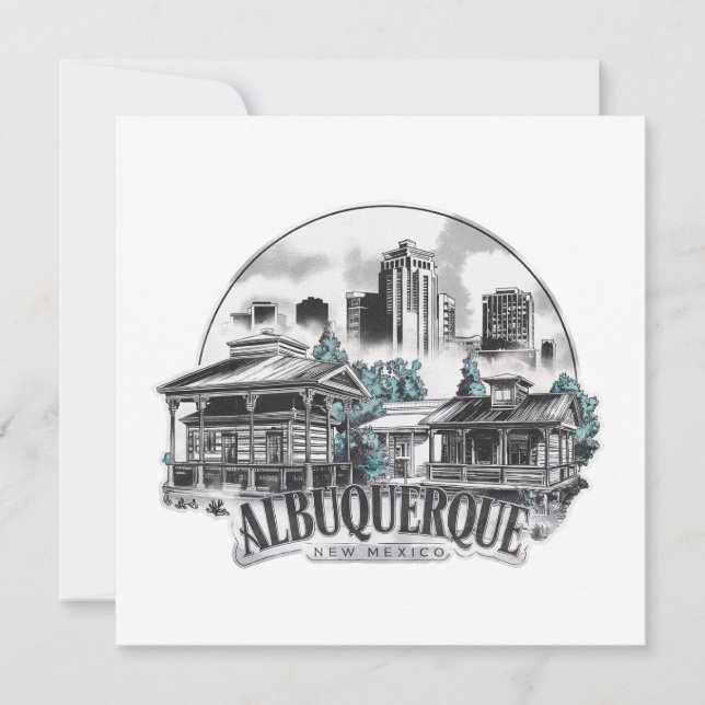 Invitación Albuquerque City New Mexico USA (Anverso)