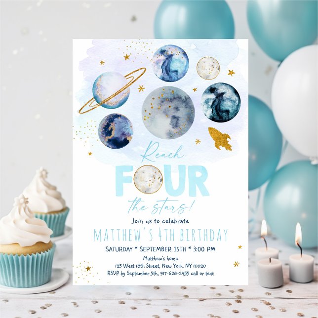 Invitación Alcanzar El Cuarto Día Del Aniversario Del Espacio (Subido por el creador)