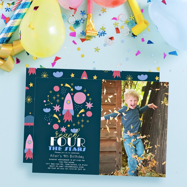 Invitación Alcanzar Las Cuatro Estrellas Fotografía Espacial  (Subido por el creador)