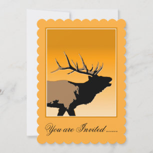 Invitación Alce toro al atardecer original de la vida silvest