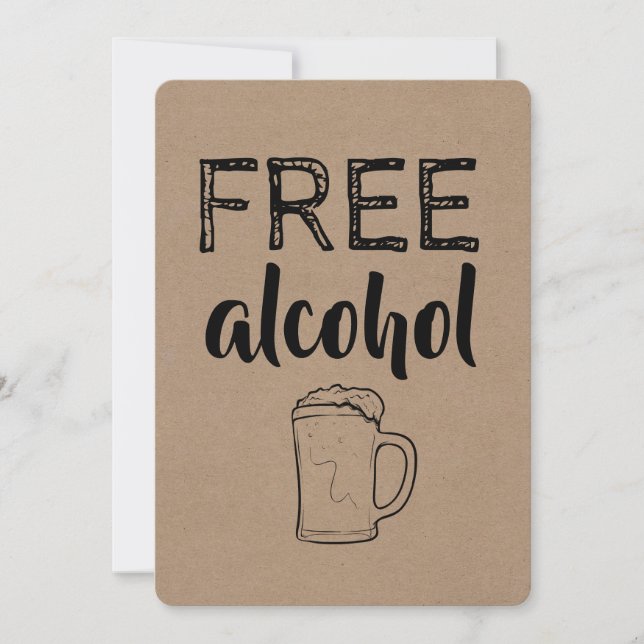 Invitación Alcohol libre | AMIGO DEL NOVIO | MEJOR Propuesta  (Anverso)