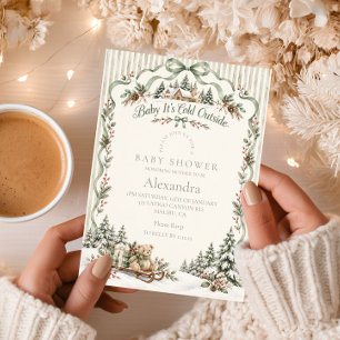 Invitación Aldea de Salvia Bebé, Hace Frío Afuera