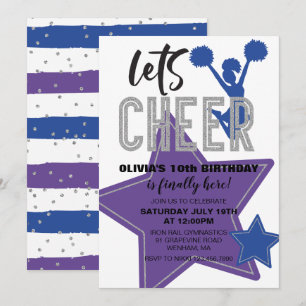 Invitación Alegre Alegre Morple Blue Chethday