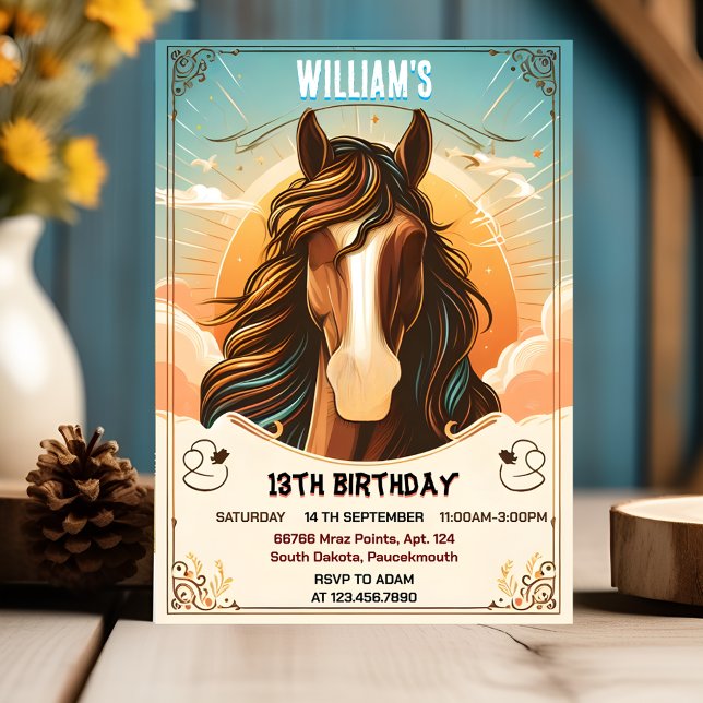 Invitación alegre caballo lindo mi pequeño pony primer 13 cum (Subido por el creador)