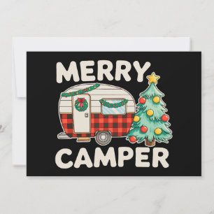 Invitación Alegre Campista Vintage Adorno Árbol de Navidad Na