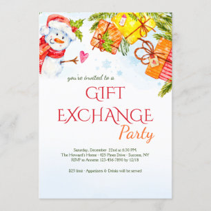 Invitación alegre de Snowman