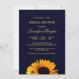 Invitación Alegre ducha de novia con girasol