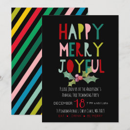 Invitación Alegre Fiesta Navideña Feliz