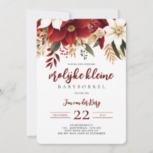 Invitación Alegre pequeña fiesta de bebé Estrella de Navidad 