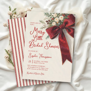 Invitación Alegre pequeño arco floral de Navidad Bridal Showe