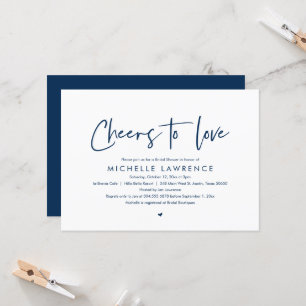 Invitación Alegres a amar, moderna ducha de novias Casual Inv