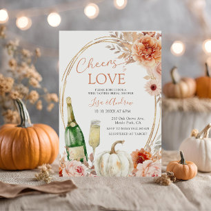 Invitación Alegres de calabaza para amar la ducha de novias m