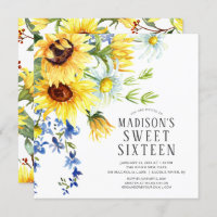 Alegres girasoles dulce fiesta de cumpleaños 16